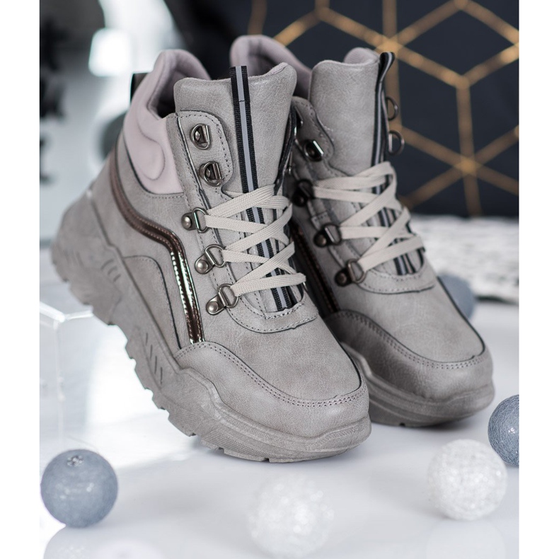 Queentina Adidași calzi gri 2