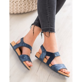 SHELOVET Sandale confortabile albastru maro 1