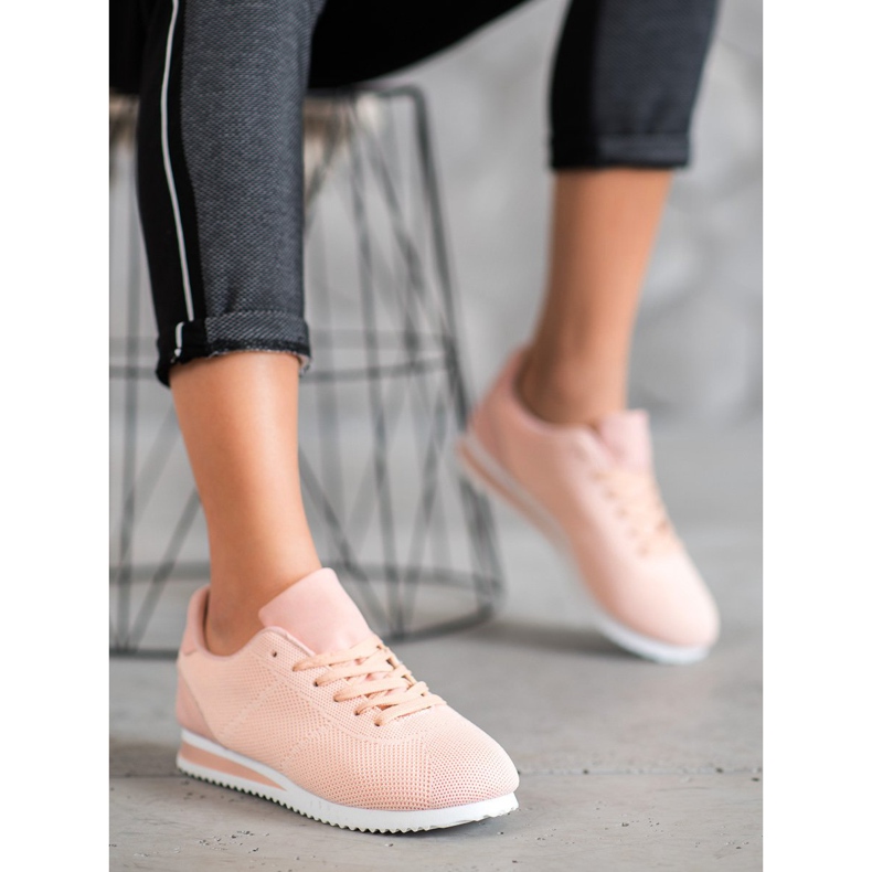 SHELOVET Pantofi legați pe platformă portocale roz 1