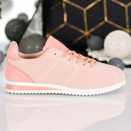 SHELOVET Pantofi legați pe platformă portocale roz 2