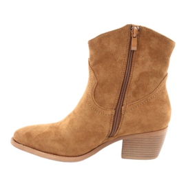 M.Daszyński Casual Cizme de damă cowboy Daszyński 1921, piele de căprioară maro 2 M.Daszyński Casual Cizme de damă cowboy Daszyński 1921, piele de căprioară maro 2