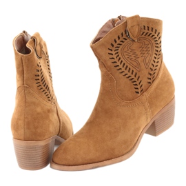 M.Daszyński Casual Cizme de damă cowboy Daszyński 1921, piele de căprioară maro 4 M.Daszyński Casual Cizme de damă cowboy Daszyński 1921, piele de căprioară maro 4