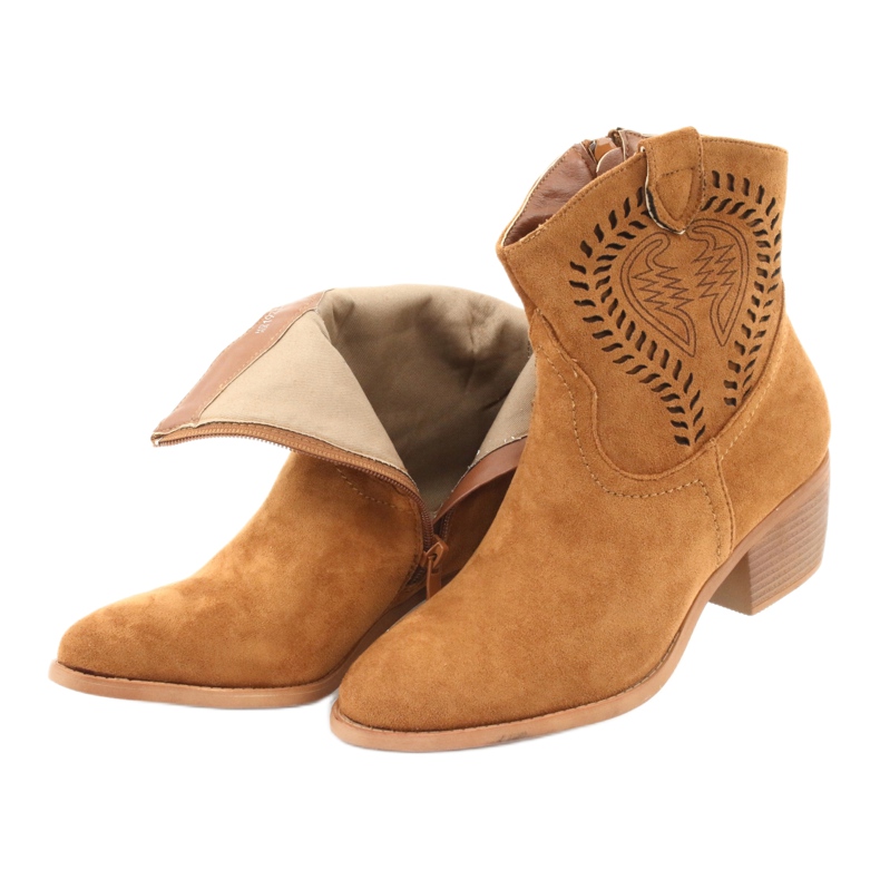 M.Daszyński Casual Cizme de damă cowboy Daszyński 1921, piele de căprioară maro 5 M.Daszyński Casual Cizme de damă cowboy Daszyński 1921, piele de căprioară maro 5