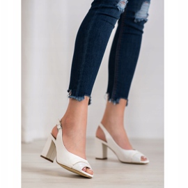 Sergio Leone Sandale cu degetul deschis alb 2