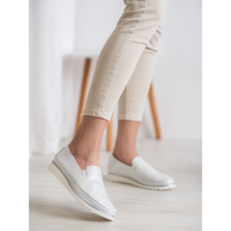 Sergio Leone Pantofi argintii gri 2