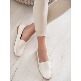 Primavera Mocasini din piele ecologică alb 1