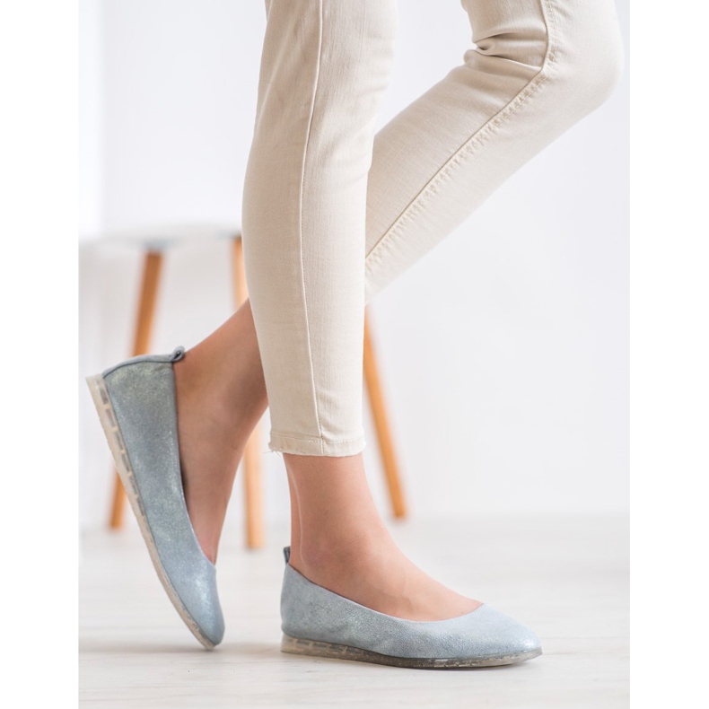 Sergio Leone Balerini textile cu sclipici albastru 1 Sergio Leone Balerini textile cu sclipici albastru 1