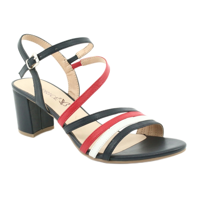 Sandale Caprice pantofi de damă 28304 alb roșu albastru marin 1