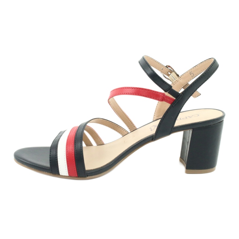 Sandale Caprice pantofi de damă 28304 alb roșu albastru marin 2