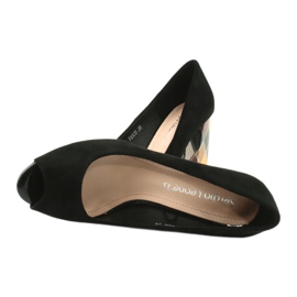 Pompe din piele de căprioară Sergio Leone PB135 negru 5