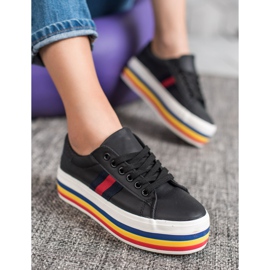 SHELOVET Încălțăminte sport pe platformă negru multicolor 1