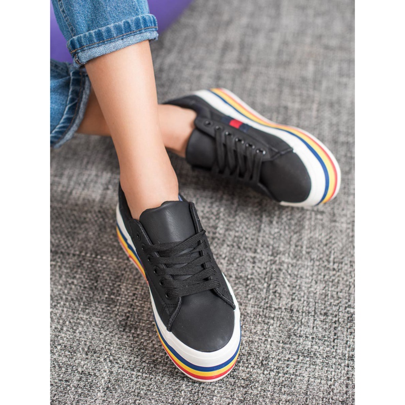 SHELOVET Încălțăminte sport pe platformă negru multicolor 2