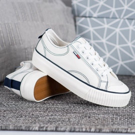 SHELOVET Adidași albi pe platformă 1