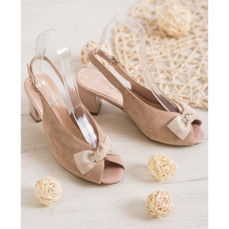 Sergio Leone Sandale deschise cu un arc maro 2