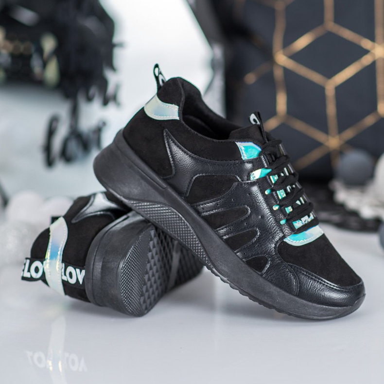 SHELOVET Adidași negri de dragoste negru 2