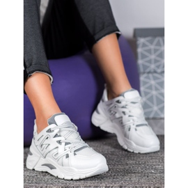 Small Swan Adidași Pohodlné de la Eco Kůže gri 1