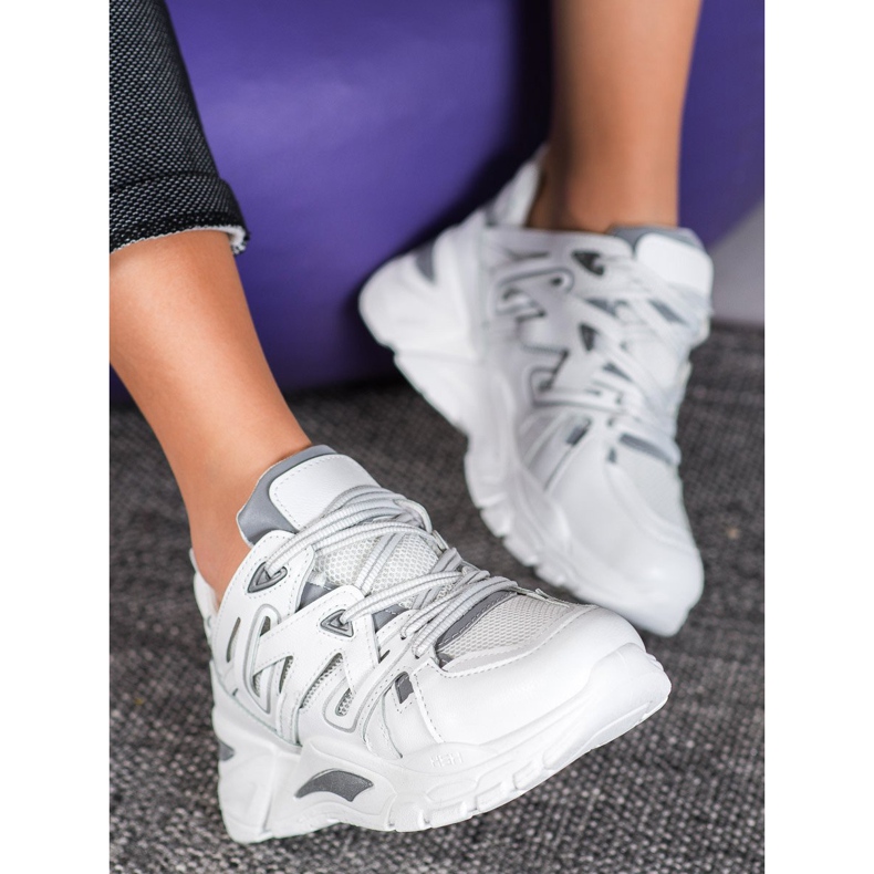 Small Swan Adidași Pohodlné de la Eco Kůže gri 2