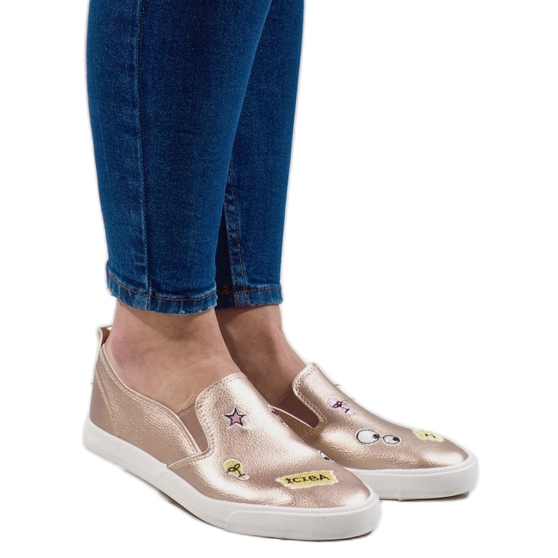 Adidași aurii cu imprimeuri G82-5 de aur 1