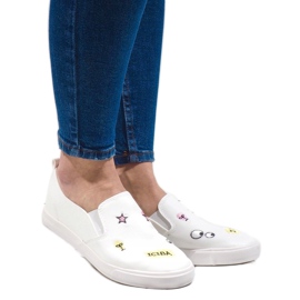 Adidași albi cu imprimeuri G82-2 1