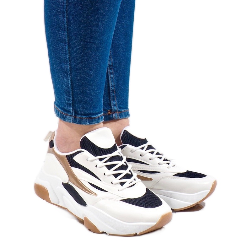 Adidași de sport albi SX001-90 negru 1 Adidași de sport albi SX001-90 negru 1