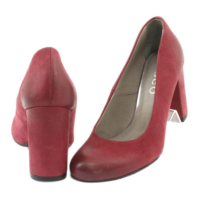 Pantofi de dama clasici Edeo 2119 claret multicolor 3 Pantofi de dama clasici Edeo 2119 claret multicolor 3