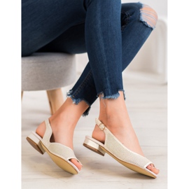 Sergio Leone Sandale ajurate pe tocuri joase galben 2 Sergio Leone Sandale ajurate pe tocuri joase galben 2