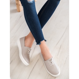 Filippo Adidași eleganți din piele gri 1