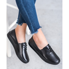 Filippo Adidași eleganți din piele negru 1