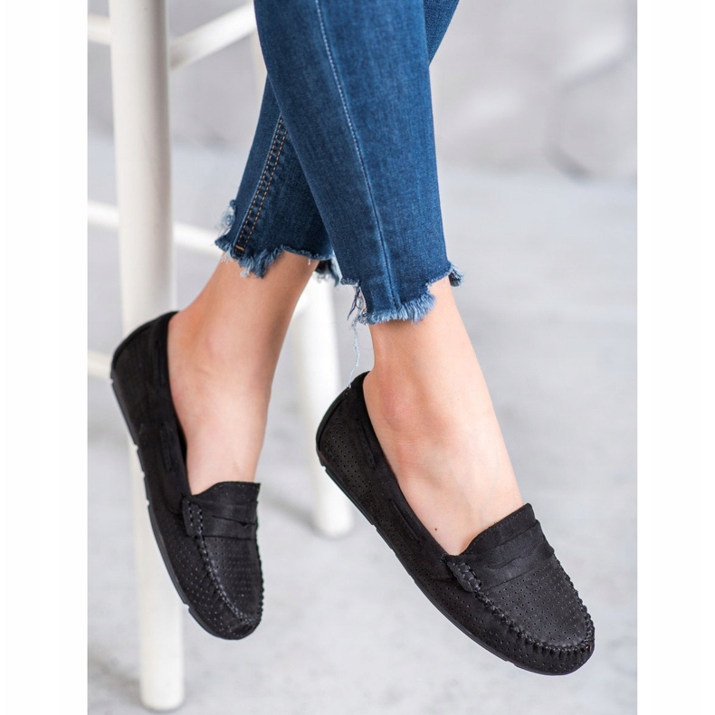 Clowse Mocasini textile negru 1