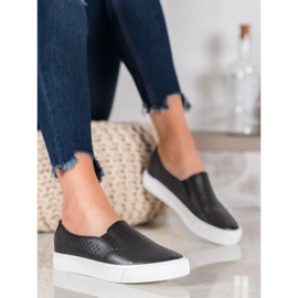 J. Star Adidași deschisi pe platformă negru 2