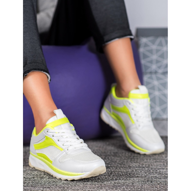 SHELOVET Pantofi albi legați 2