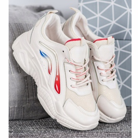 SHELOVET Adidași la modă pe platformă alb 2