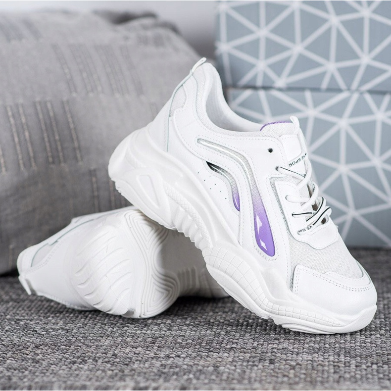 SHELOVET Adidași la modă pe platformă alb 1