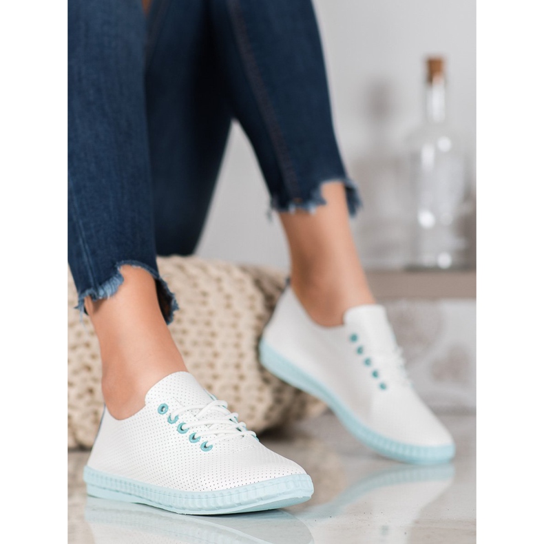 SHELOVET Adidași deschisi ușori alb 2