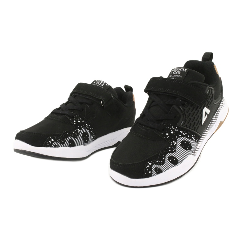 American Club Pantofi sport copii americani pentru copii BS03 negru alb 3