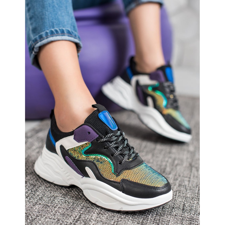 Weide Adidași la modă cu paiete multicolor 2