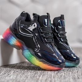 Weide Adidași cu talpă colorată negru multicolor 1