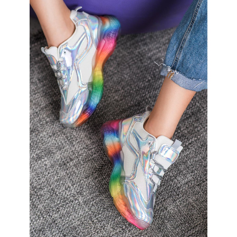 Weide Adidași cu talpă colorată gri multicolor 1