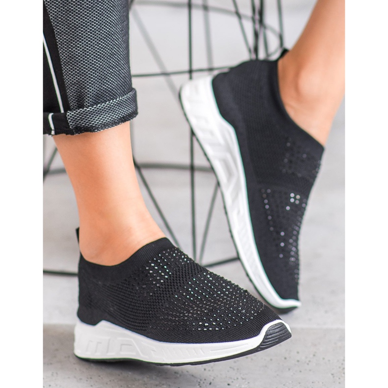 SHELOVET Încălțăminte cu cristale negru 2