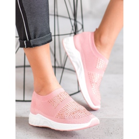 SHELOVET Încălțăminte cu cristale roz 2