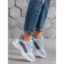 SHELOVET Încălțăminte la modă pe platformă albastru multicolor 2