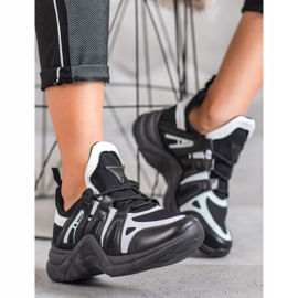 SHELOVET Adidași de modă confortabili alb negru 2