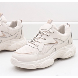 Încălțăminte sport dama la modă bej 7939-SP 1