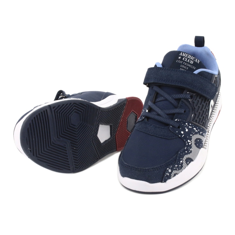 American Club Pantofi sport pentru copii americani club BS03 bleumarin alb 5