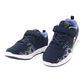 American Club Pantofi sport pentru copii americani club BS03 bleumarin alb 3
