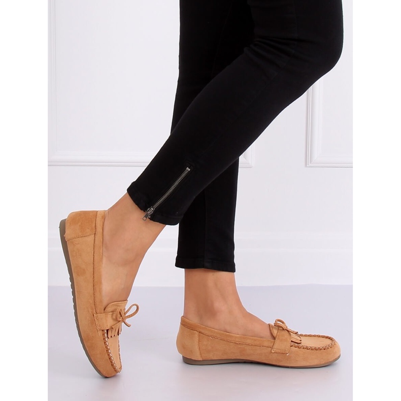 Mocasini clasici pentru femei camel 77-202 Camel maro 2