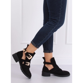 Cizme decupate negru ZE01P Negru 1 Cizme decupate negru ZE01P Negru 1