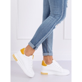 Adidași de damă albi CC-15 Galbeni 2