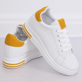 Adidași de damă albi CC-15 Galbeni 1