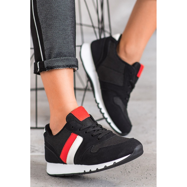 SHELOVET Pantofi sport clasici negru multicolor 2